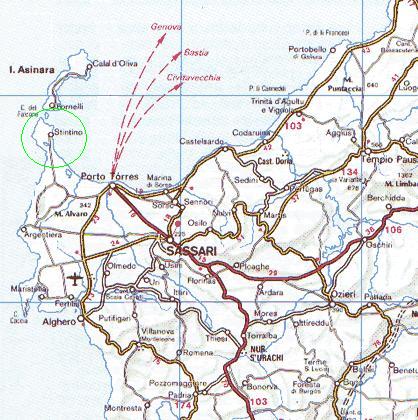 Mappa zona di Stintino